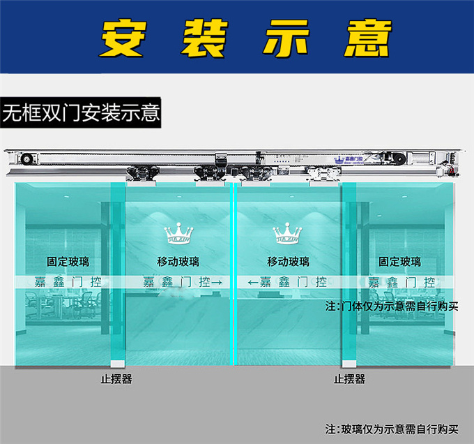 JIAXIN嘉鑫150自动感应门平移电动玻璃门
